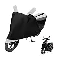 Euro Care Scooty Cover Compatible with Yo EXL, Heatproof, Mirror Pocket, Dustproof, Belt &amp; Buckle, Yo EXL Scooty Cover - 1 Unit, Black-White
