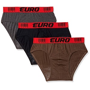 Euro Mens Solid Brief Pack of 3Colors