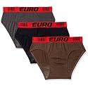 Euro Men39s Solid Brief Pack of 3Colors