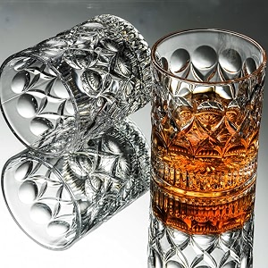 european premium arch design crystal whiskey glasses set of 6-300ml transparent crystal clear imported old fashioned tumblers glass for whisky lovers