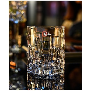european premium crystal stylish 3d brick design whiskey glasses set of 6-300mltransparent bar whisky glass for drinking best gift for whisky lovers