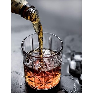 european premium old fashioned crystal whiskey drinking glasses set of 6-310ml transparent great gift idea for whisky liqueur scotch lover