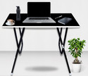 EuroQon Kids Workstation Foldable Engineered Wood Study Table (Finish Color - Black, Pre-assembled)