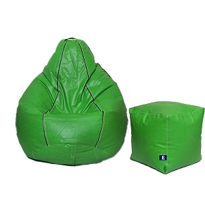 super comfy leatherette bean bag and puffy cover set of 2 without beans