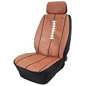 Eurow Varsity Sports PVC Vinyl Seat Cover with Headrest, Universal Fit for Cars, Trucks, SUVs, Water & Scratch Resistant, Easy Install, Sport Design, Compatible with Low-Back Seats & Airbags, Football