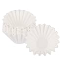 EUSOAR 1-4 Cup Paper Coffee Filters, Pack of 200 White Disposable Coffee Filter Basket Style, for Home Commercial Coffee Dripper and Brewers, Compatible for Single Pour Over and Drip Coffee Makers