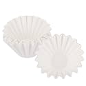EUSOAR 1-4 Cup White Coffee Filters, Pack of 50 Small Size Disposable Basket Paper Filter, for Single Pour Over and Drip Coffee Makers, for Home Commercial Coffee Dripper and Brewers