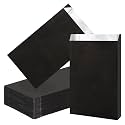 EUSOAR Aluminum Foil Bags for Hot Food, 100pcs 4.7"x8.6"x1.6" Black Grease Bag Disposable, Hamburger Wrappers Foil for Hot Food, Bakery Cookies, Treats, Snack, BBQ Take-out