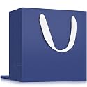 EUSOAR Blue Gift Bags, 3 pack 12.5"x4.5"x11" Large Kraft Paper Shopping Bags with Handles Bulk, Retail Wrapping Thank You Bag for Business, Craft Grocery, Boutique, Party Favor, Wedding