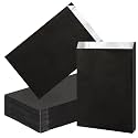 EUSOAR Disposable Hamburger Wrappers Bags, 100pcs 6.3"x10.3"x1.6" Black Foil Sandwich Bags, Grease Resistant Food Storage Burger Bags Pouch for Hot Food, Bakery Cookies, Treats, Snack, BBQ Take-out