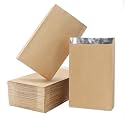 EUSOAR Foil Hamburger Wrappers, 100pcs 4.7"x8.6"x1.6" White Aluminum Foil Sandwich Bags, Oilproof Burger Bags, Hot Dog Foil Bags, for Hot Food BBQ Cookie Popcorn
