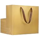 EUSOAR Gift Bags - Bulk 50pcs, 12.5"x4.5"x11" Paper Bags with Handles for Thank You Presents, Merchandise, Shopping, Retail Wrapping, Craft, Grocery, Boutique, Party Favors, Wedding