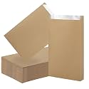 EUSOAR Hamburger Wrappers, 100pcs 6.2"x11.8"x1.6" Kraft Foil Sandwich Bags, Hot Dog Bags, Disposable Food Storage for Hot Food, Bakery Cookies, Treats, Snack, BBQ Take-out