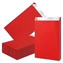 EUSOAR Hot Dog Foil Wrappers, 100pcs 4.7"x8.6"x1.6" Red Aluminum Foil Hamburger Sandwich Grease Food Storage Bags for Hot Food, Bakery Cookies, Treats, Snack, BBQ Take-out