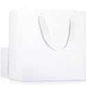 EUSOAR Large Size White Gift Wrap Bags, 25 Pack 12.5x4.5x11" Paper Heavy Duty Bags with Handles in Bulk, for Wedding, Grocery, Boutique, Retail, Business, Party Favors, Baby Showers, Birthdays