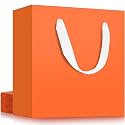 EUSOAR Orange Gift Bags, 12pcs 12.5"x4.5"x11" Kraft Paper Birthday Gift Wrap Bags, Merchandise Retail Craft Shopping Wrapping Bag for Small Business Grocery Boutique Wedding Bridal Party Favor