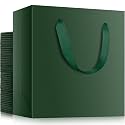 EUSOAR Paper Gift Bags with Handles, 50pcs 12.5"x4.5"x11" Green Kraft Gift Wrap Bags, Merchandise Retail Paper Shopping Wrapping Bags for Business, Craft Grocery, Boutique, Party Favor, Wedding