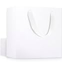 EUSOAR White Gift Bags, 20pcs 12.5" x 4.5" x 11" Gift Wrap Bags, Paper Business Bags Bluk, Party Favors Bags, Handle Bags, Wedding Bags, Paper Lunch Bags
