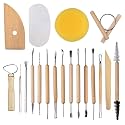 EuTengHao 19Pcs Pottery Tools Clay Sculpting Carving Tool Set Contains Most Essential Tools for Potters