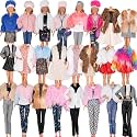 EuTengHao Doll Winter Coat Clothes Set for 11.5'' Girl Doll Include Winter Fashion Coat Jacket Tops Jeans T-Shirt Pants Skirt Dress Hat Suitable for 30cm Dolls for Girls Gift