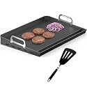 EUTRKei 23"x16" Nonstick Griddle for Gas Grill, Cast Iron Griddle for Stove