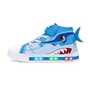 EUXTERPA Kids Light-Up Sneakers High-Top Canvas Shoes