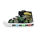 EUXTERPA Kids Light-Up Sneakers High-Top Canvas Shoes