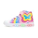 EUXTERPA Kids Light-Up Sneakers High-Top Canvas Shoes