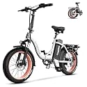 EUYBIKE Electric Bike for Adults, 20"x 3" Fat Tire Cargo Ebike with Seat, 1450W Peak 2 Seater Commute Bike with 48V 20AH Removable 960WH Battery, 80 Miles Max Range 7-Speed Step-Thru Electric Bicycle