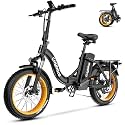 EUYBIKE Electric Bike for Adults, 20"x 3" Fat Tire Cargo Ebike with Seat, 1450W Peak 2 Seater Commute Bike with 48V 20AH Removable 960WH Battery, 80 Miles Max Range 7-Speed Step-Thru Electric Bicycle