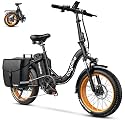 EUYBIKE Electric Bike for Adults, 20"x 3" Fat Tire Cargo Ebike with Seat, 1450W Peak 2 Seater Commute Bike with 48V 20AH Removable 960WH Battery, 80 Miles Max Range 7-Speed Step-Thru Electric Bicycle