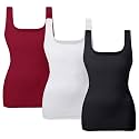 EUYZOU Women's Tummy Control Shapewear Tank Tops Seamless Square Neck Compression Tops Slimming Body Shaper Camisole