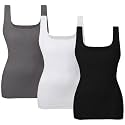 EUYZOU Women's Tummy Control Shapewear Tank Tops Seamless Square Neck Compression Tops Slimming Body Shaper Camisole