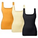 EUYZOU Women's Tummy Control Shapewear Tank Tops Seamless Square Neck Compression Tops Slimming Body Shaper Camisole