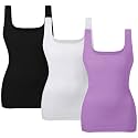 EUYZOU Women's Tummy Control Shapewear Tank Tops Seamless Square Neck Compression Tops Slimming Body Shaper Camisole