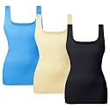 EUYZOU Women's Tummy Control Shapewear Tank Tops Seamless Square Neck Compression Tops Slimming Body Shaper Camisole