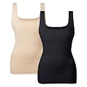 EUYZOU Women's Tummy Control Shapewear Tank Tops Seamless Square Neck Compression Tops Slimming Body Shaper Camisole