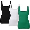 EUYZOU Women's Tummy Control Shapewear Tank Tops Seamless Square Neck Compression Tops Slimming Body Shaper Camisole