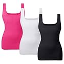 EUYZOU Women's Tummy Control Shapewear Tank Tops Seamless Square Neck Compression Tops Slimming Body Shaper Camisole