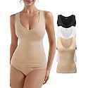 EUYZOU Womens Tummy Control Shapewear Tank Tops Seamless V-Neck Compression Tank Tops Body Shaper Camisole