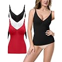 EUYZOU Womens Tummy Control Shapewear Tank Tops Seamless V-Neck Compression Tank Tops Body Shaper Camisole
