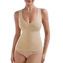 EUYZOU Womens Tummy Control Shapewear Tank Tops Seamless V-Neck Compression Tank Tops Body Shaper Camisole