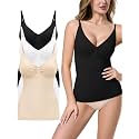 EUYZOU Womens Tummy Control Shapewear Tank Tops Seamless V-Neck Compression Tank Tops Body Shaper Camisole