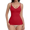 EUYZOU Womens Tummy Control Shapewear Tank Tops Seamless V-Neck Compression Tank Tops Body Shaper Camisole