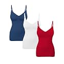 EUYZOU Womens Tummy Control Shapewear Tank Tops Seamless V-Neck Compression Tank Tops Body Shaper Camisole