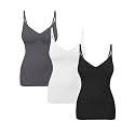 EUYZOU Womens Tummy Control Shapewear Tank Tops Seamless V-Neck Compression Tank Tops Body Shaper Camisole
