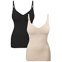 EUYZOU Womens Tummy Control Shapewear Tank Tops Seamless V-Neck Compression Tank Tops Body Shaper Camisole
