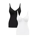 EUYZOU Womens Tummy Control Shapewear Tank Tops Seamless V-Neck Compression Tank Tops Body Shaper Camisole