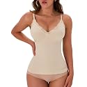 EUYZOU Womens Tummy Control Shapewear Tank Tops Seamless V-Neck Compression Tank Tops Body Shaper Camisole