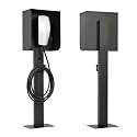 lukar EV Charger Pedestal,EV Charger Stand with Roof and Side Protection
